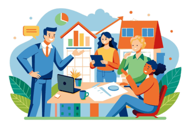 real estate professional housing market flat illustration vector illustration 19